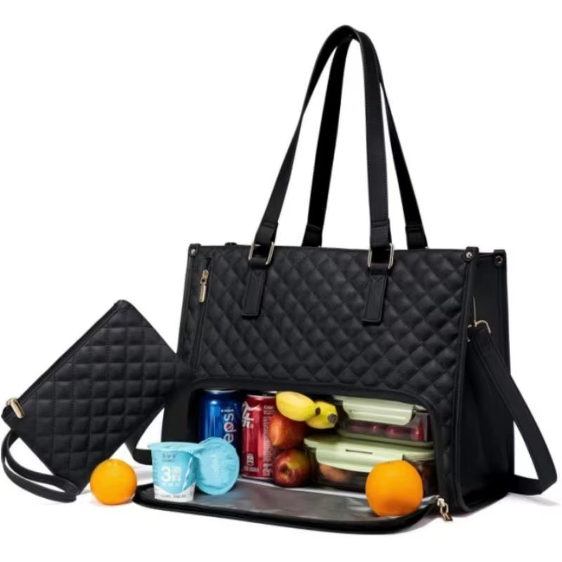Portable Lunch Tote Bag for Women Multi Purpose Insulated Lunch Shoulder Pouch Makeup Bag Durable Waterproof Travel Bag 2025 New