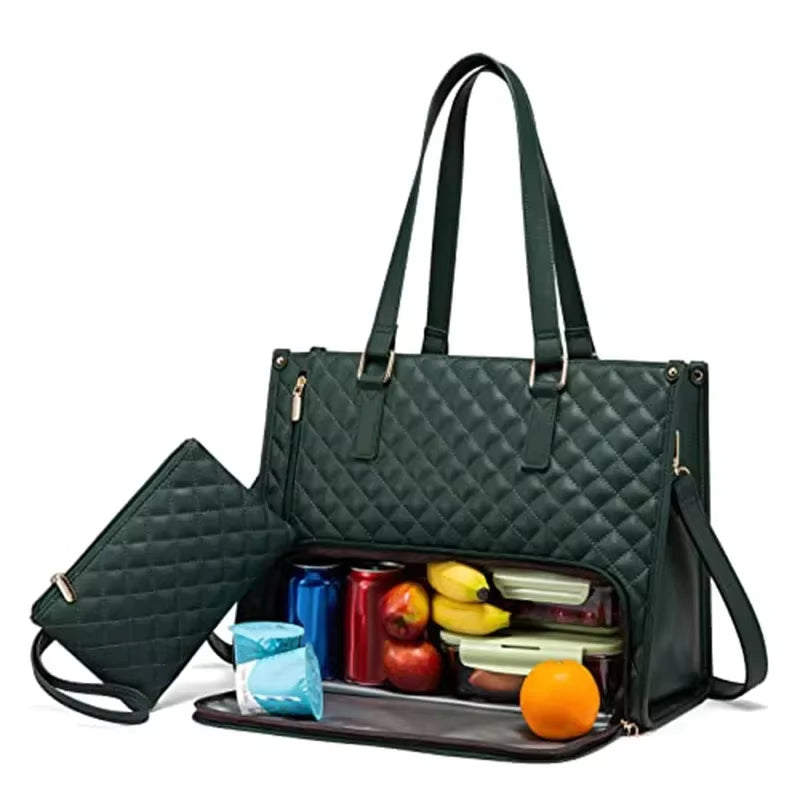 Portable Lunch Tote Bag for Women Multi Purpose Insulated Lunch Shoulder Pouch Makeup Bag Durable Waterproof Travel Bag 2025 New
