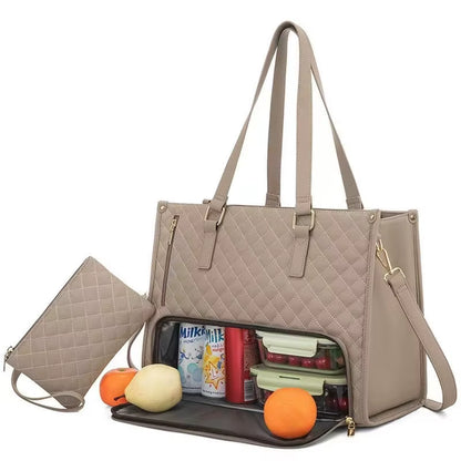 Portable Lunch Tote Bag for Women Multi Purpose Insulated Lunch Shoulder Pouch Makeup Bag Durable Waterproof Travel Bag 2025 New